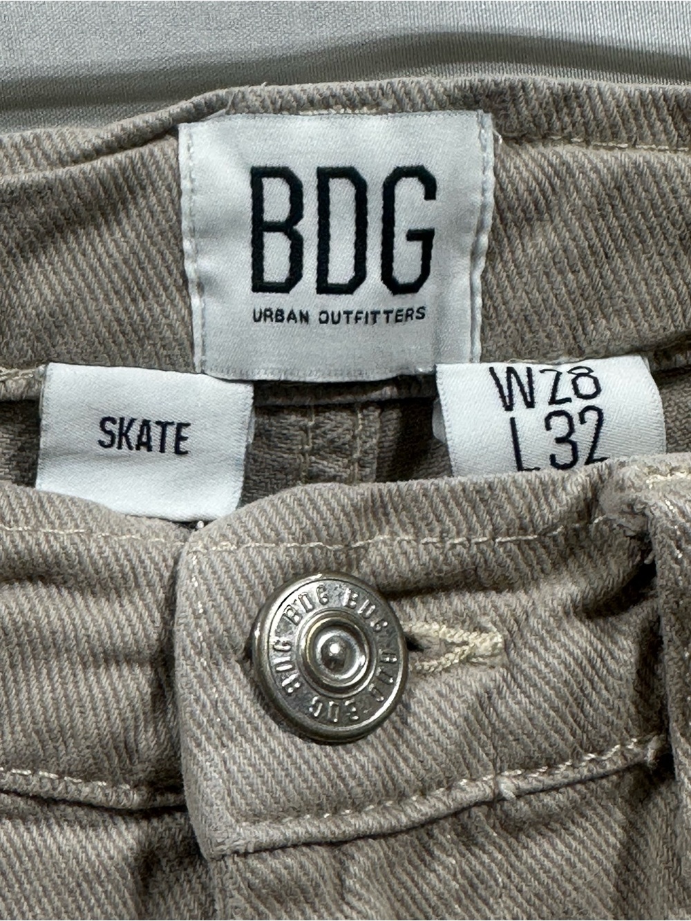 BDG Urban Outfitters Skate Utility Carpenter Pants Khaki 100% Cotton Men’s 32x28 - Picture 3 of 11